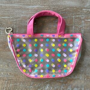 Rainbow Polka Dot Cosmetic Case
